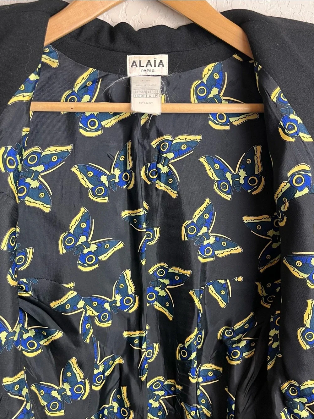 Vintage Azzedine Alaïa 1991 Butterfly Archive Sculpted Blazer FR 38 Jacket Rare - Picture 13 of 16